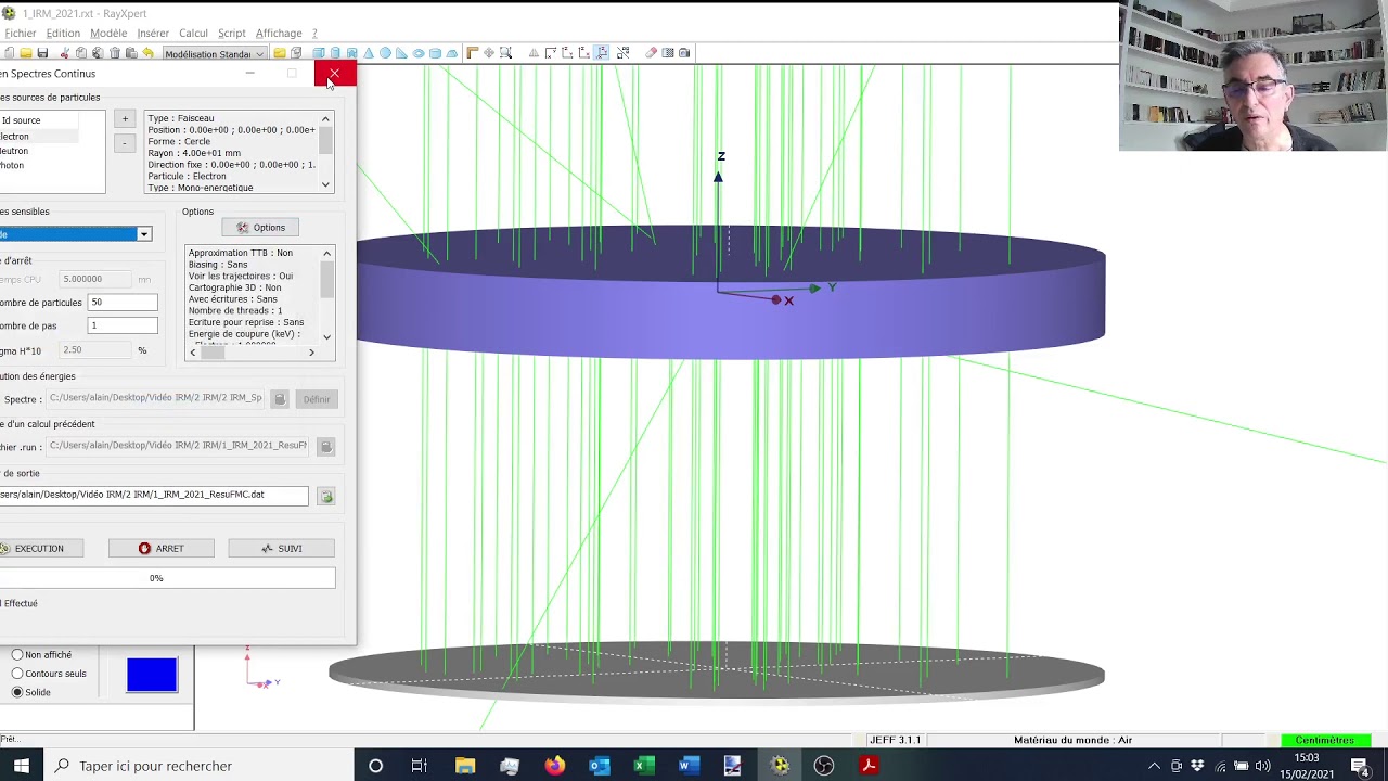 Voir l'interaction rayonnement matière avec le code RayXpert