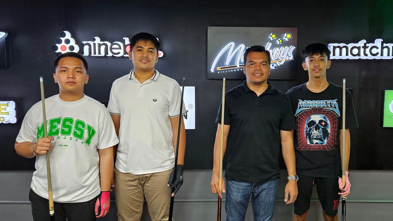 Marboys Billiards 🇵🇭 CarloBiado & Aj Manas vs Jeff Ignacio & Bernie Regalario. 9 Ball Race 10