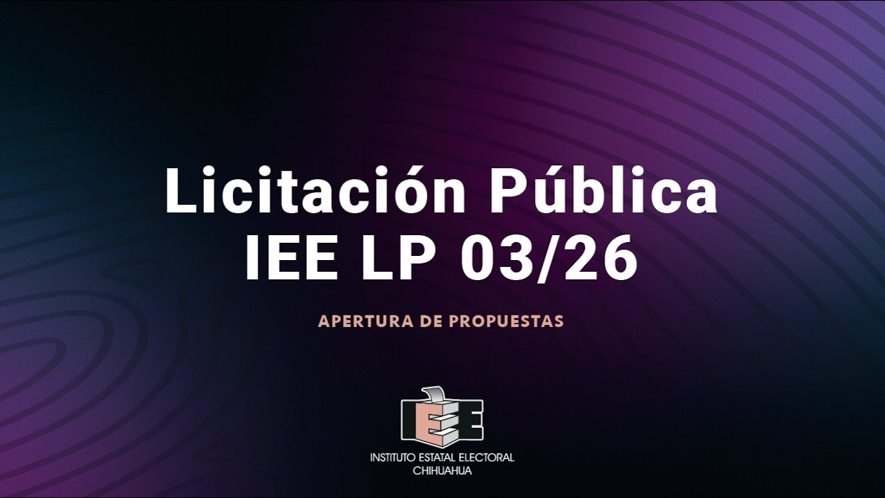Licitación No. IEE-LP-03/26— Apertura de propuestas