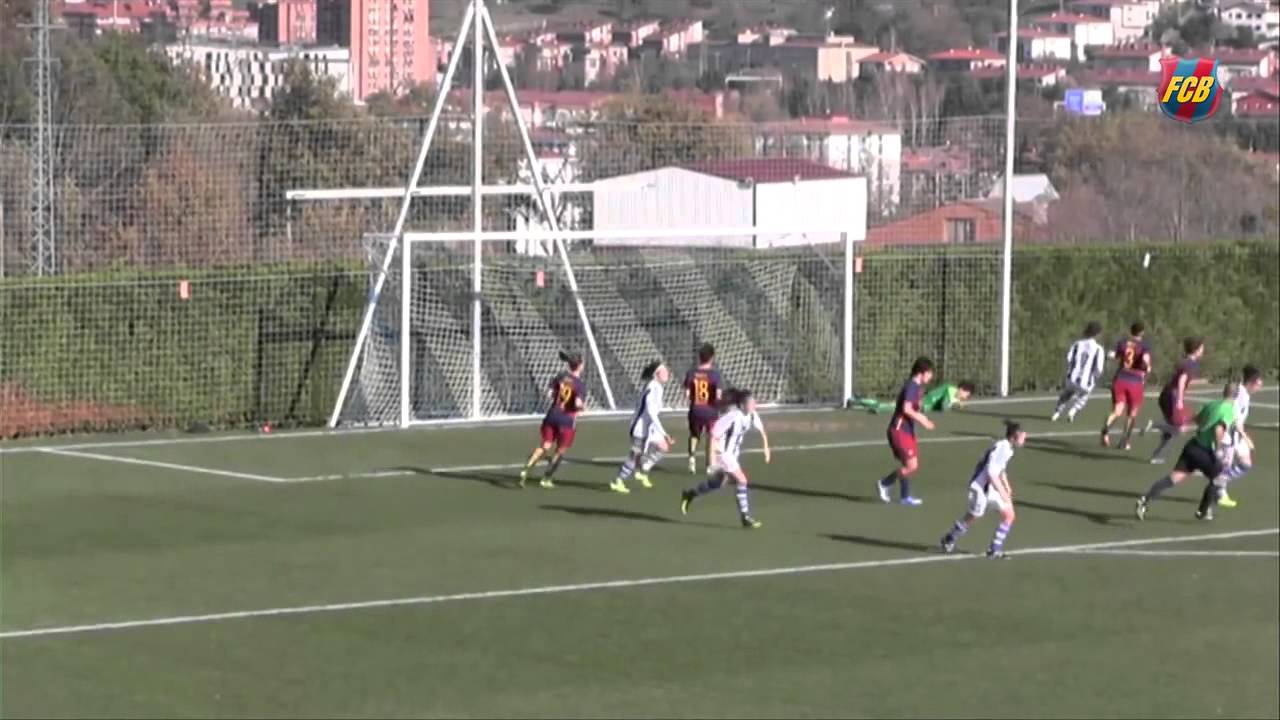 HIGHLIGHTS FCB Femen&iacute;   Lliga Reial Societat 0 3 Goals