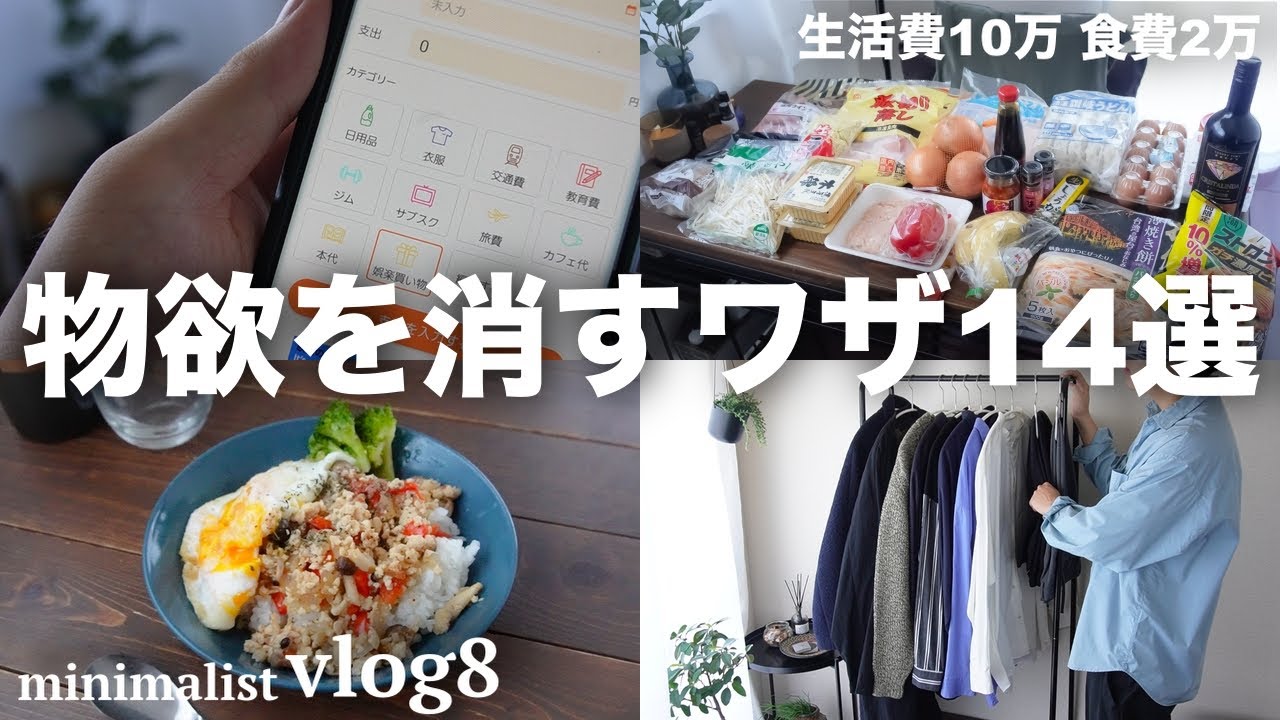 【知らないと損】物欲を消すワザ14選 / 少ない物で暮らすミニマリストの日常【vlog#8】