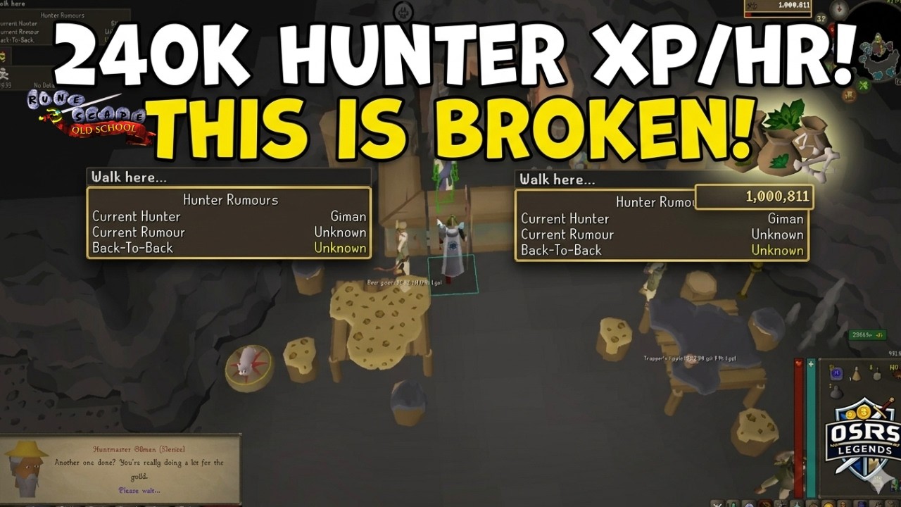 Слухи об охотнике в OSRS 1: Руководство по прокачке охотника до 99 уровня (2026) | Полная настрой...
