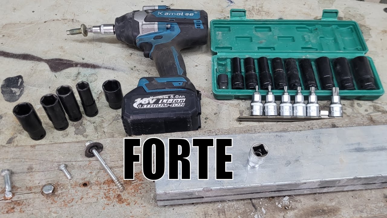 Chave de Impacto KAMOLEE 1800 Nm Alto Torque Brushless Parafusadeira a Bateria Testes e Dicas