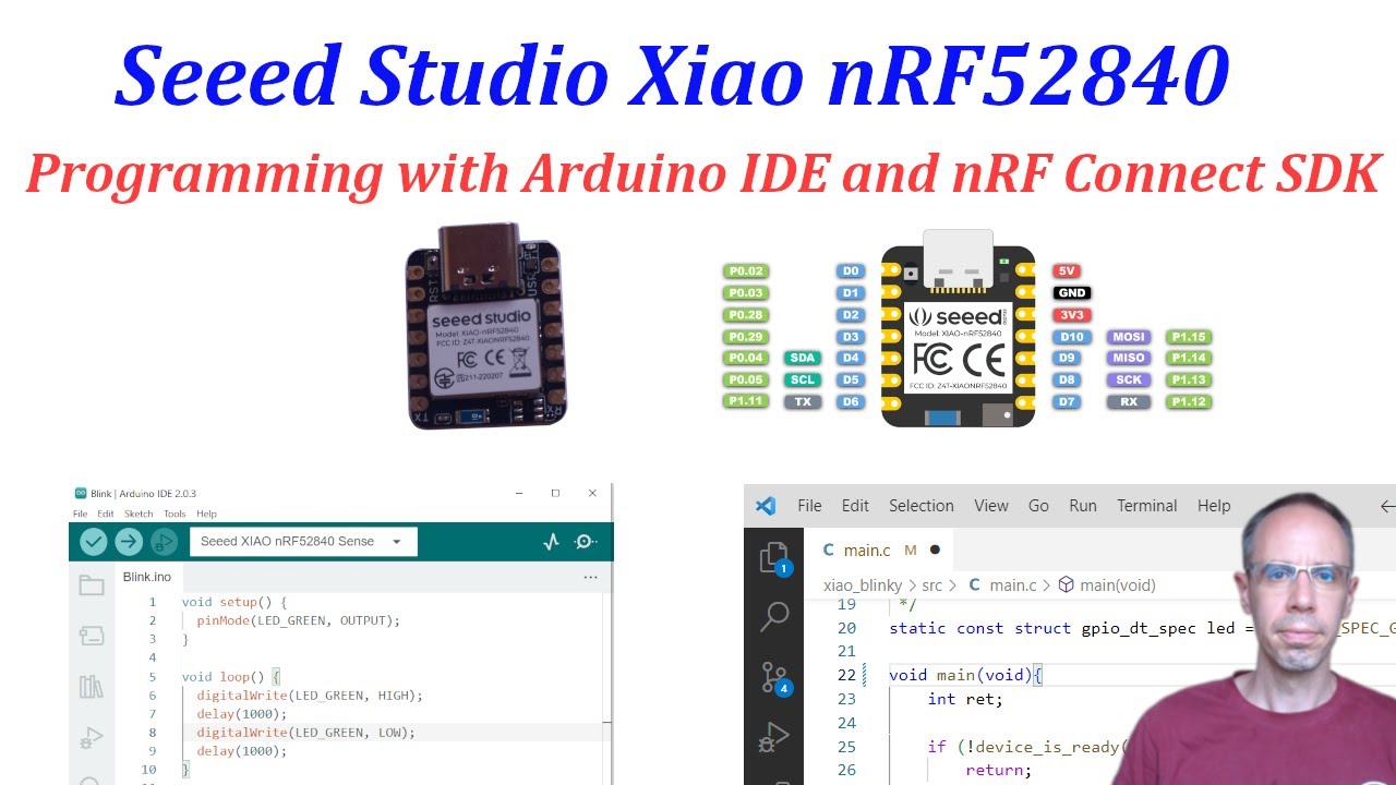 Seeed Studio XIAO nRF52840 1: Программирование с помощью Arduino IDE и nRF Connect SDK