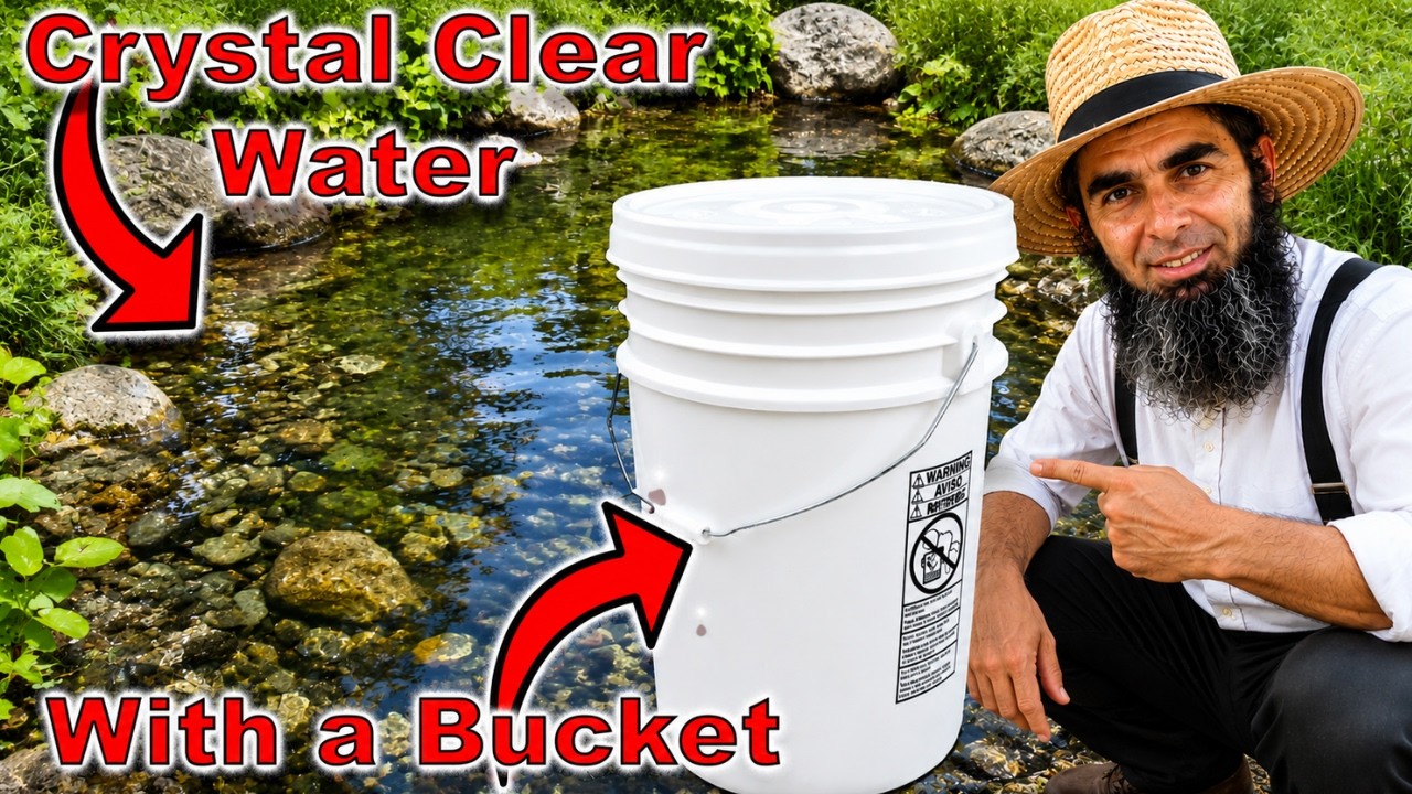Crystal Clear Water With a Bucket... The Cheap Old Filter