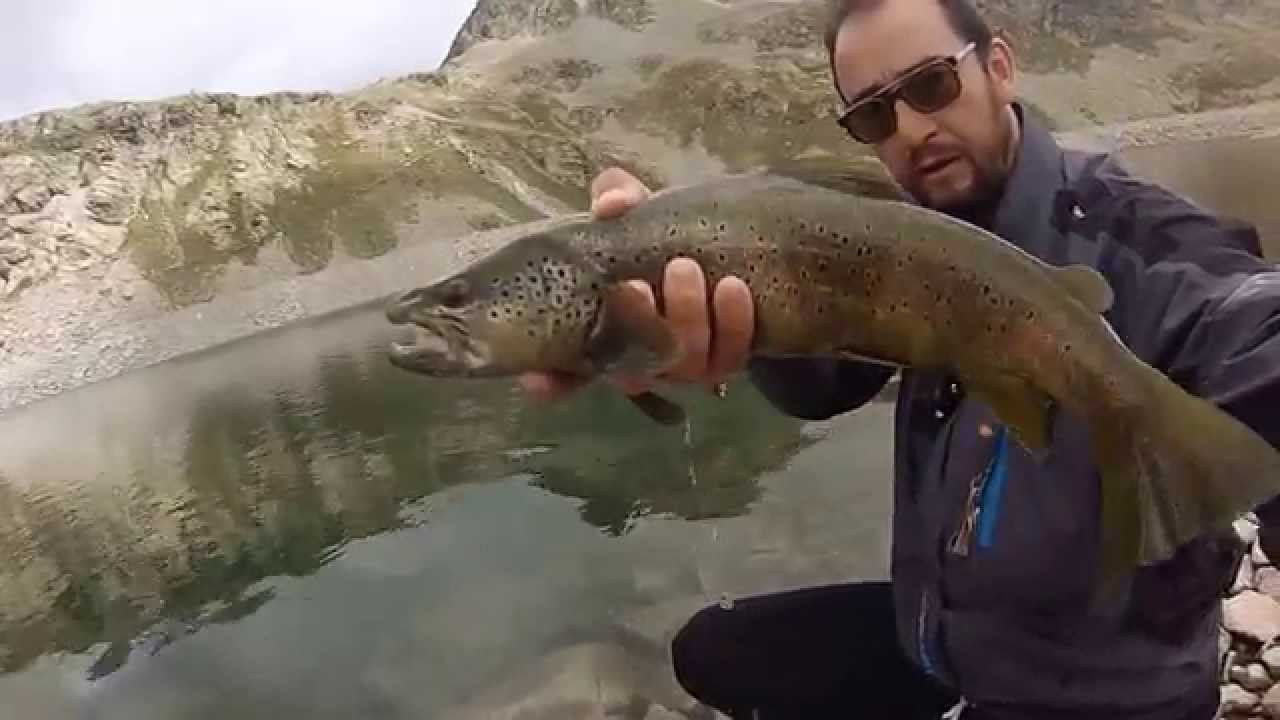 pesca a mosca en Ibones lagos del Pirineo.