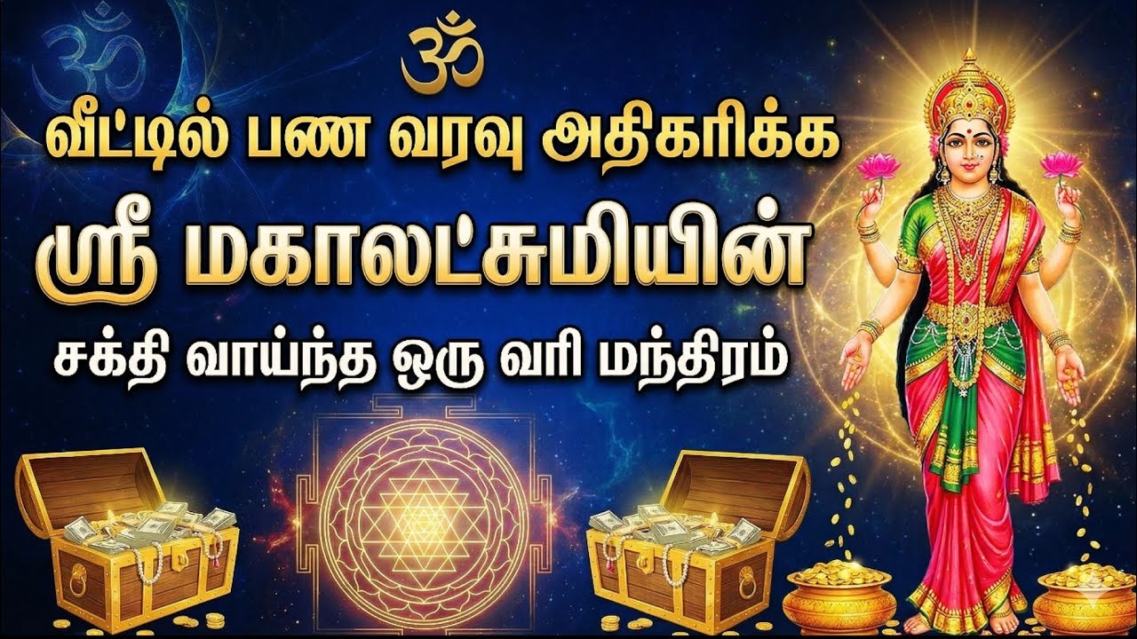 பண வரவு அதிகரிக்க ஸ்ரீ மகாலட்சுமியின் சக்தி வாய்ந்த ஒரு வரி மந்திரம் | 108 முறை ஜபம். #lakshmi 