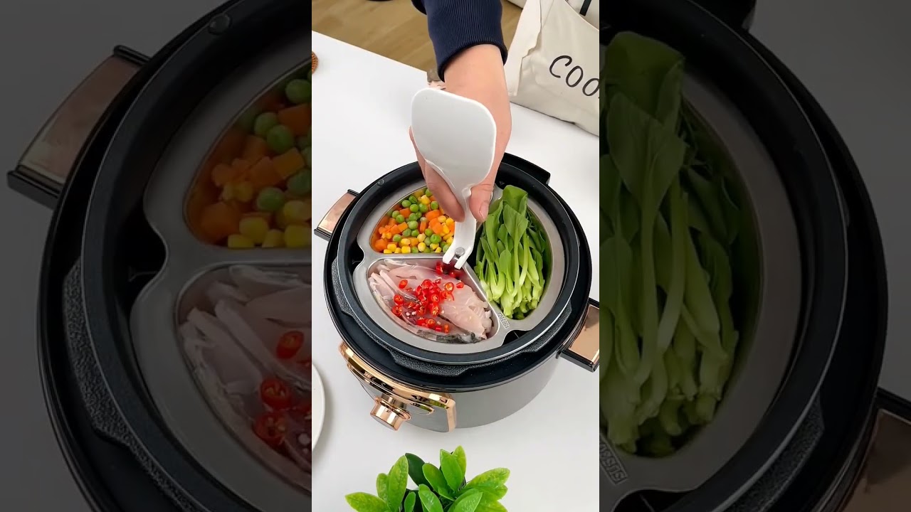 No need to worry about how to cook, steaming, stewing steaming plate, 6 different #food #shorts