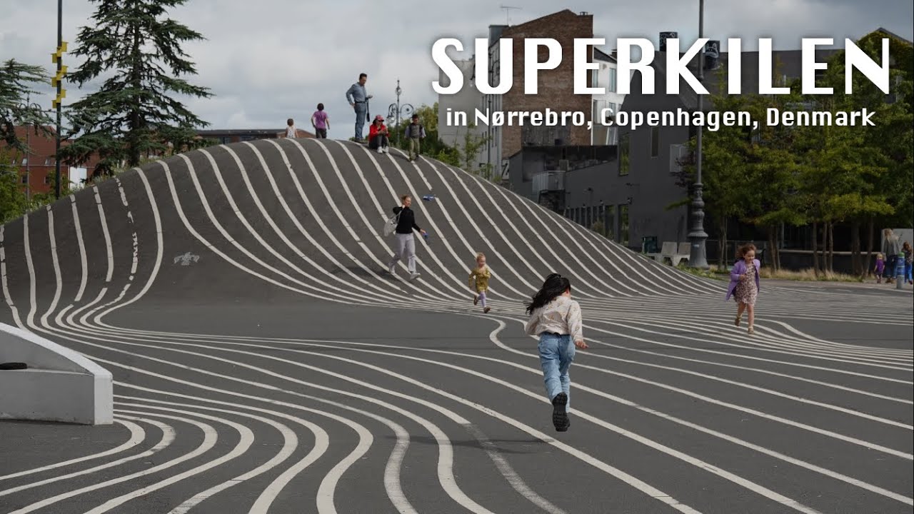Walking tour on Superkilen Park, in Copenhagen, Denmark