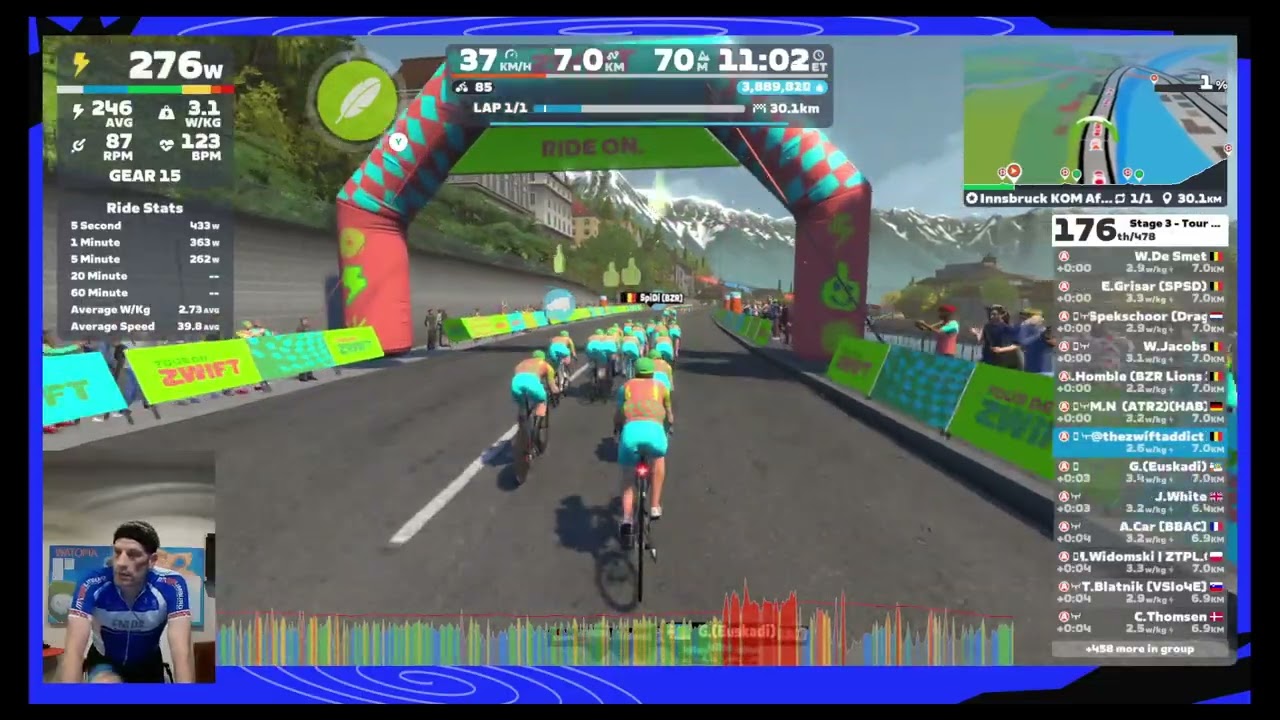Tour de Zwift stage 3 Long - Innsbruck KOM After Party (Innsbruck)