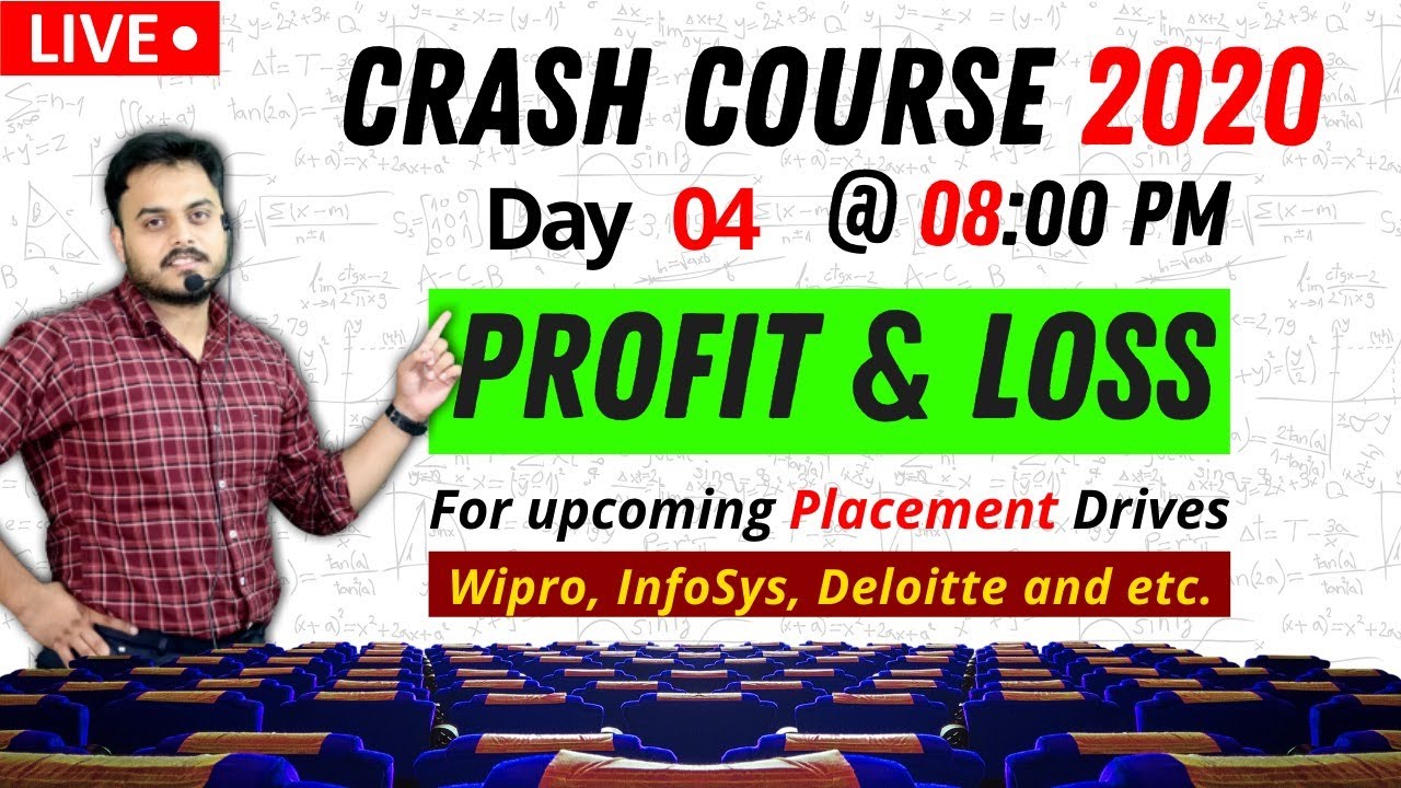 🔴 04 | Crash Course | Profit & Loss | Wipro Wilp 2021| Infosys | Deloitte | Placement Drive