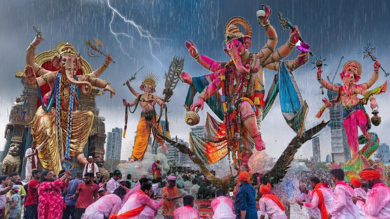 Mumbai Ganpati Visarjan at Girgaon Chowpatty | Ganpati Visarjan 2023