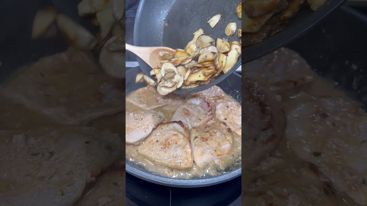 🤤🍄 SCALOPPINE ai FUNGHI PORCINI...tutto l'autunno in un piatto😍🍂🍁 #Shorts