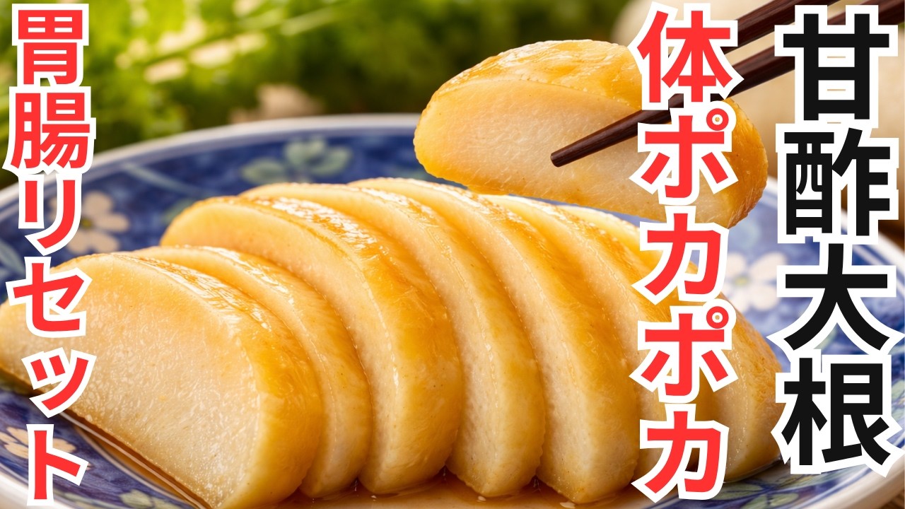 半日でも食べられる甘酢大根/胃腸を整えて巡りアップ！作り置きにも◎