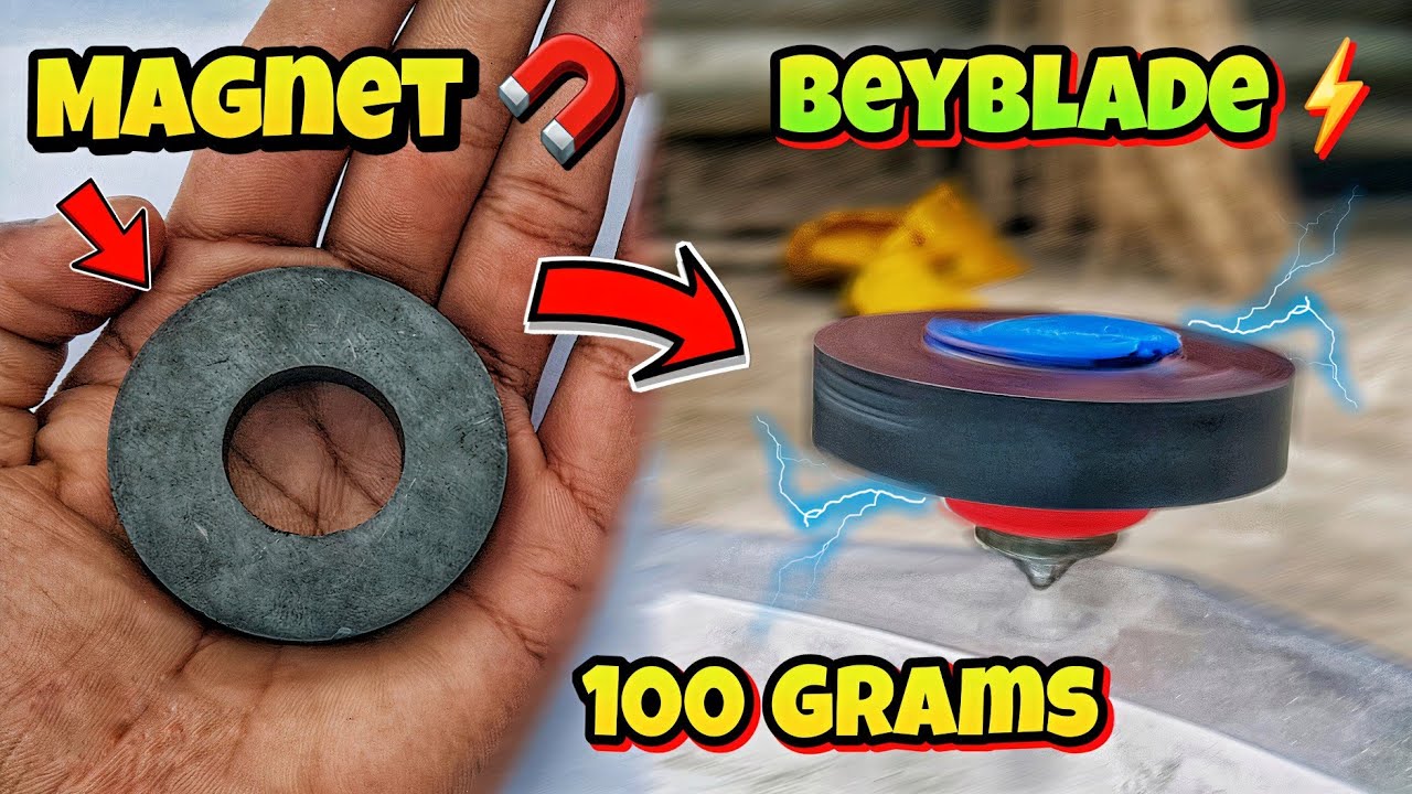 Make Magnetic SPARKING Beyblade From Speaker MAGNET 🧲