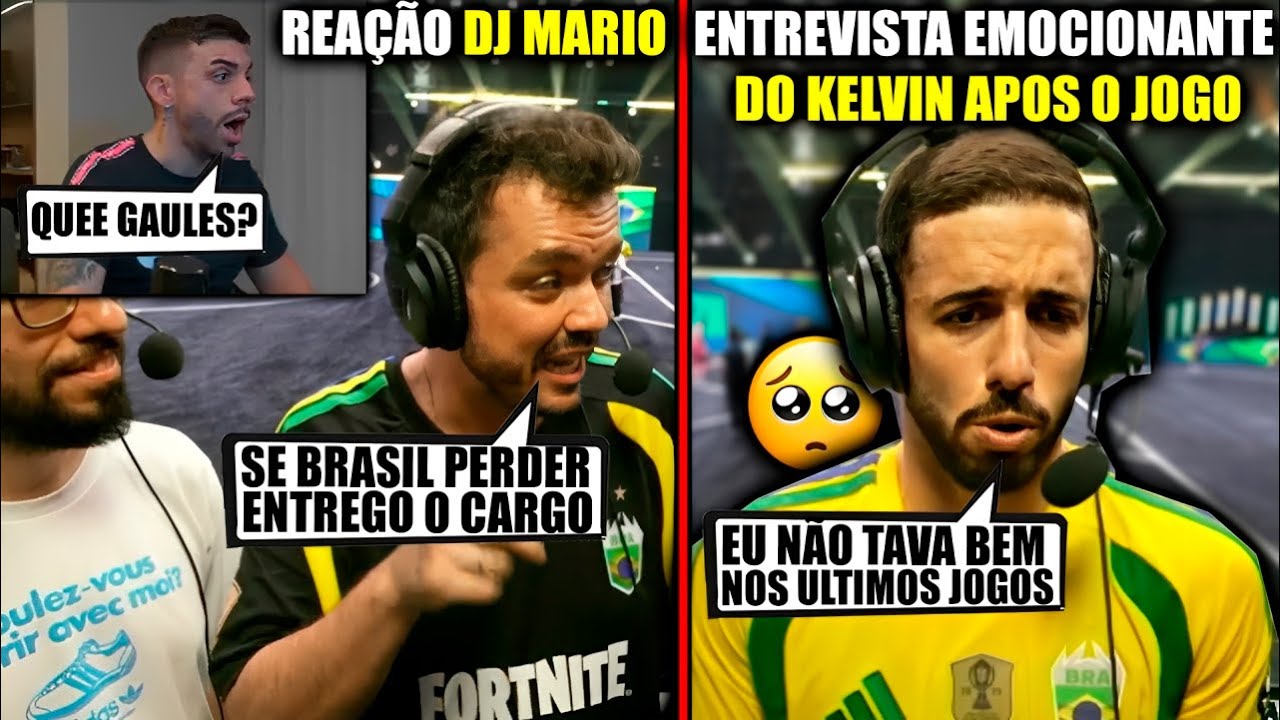 ENTREVISTA EMOCIONANTE DO KELVIN!🥺REAÇÃO DJ MARIO AO GAULÊS PROMETENDO SE DEMITIR SE O BRASIL PERDER