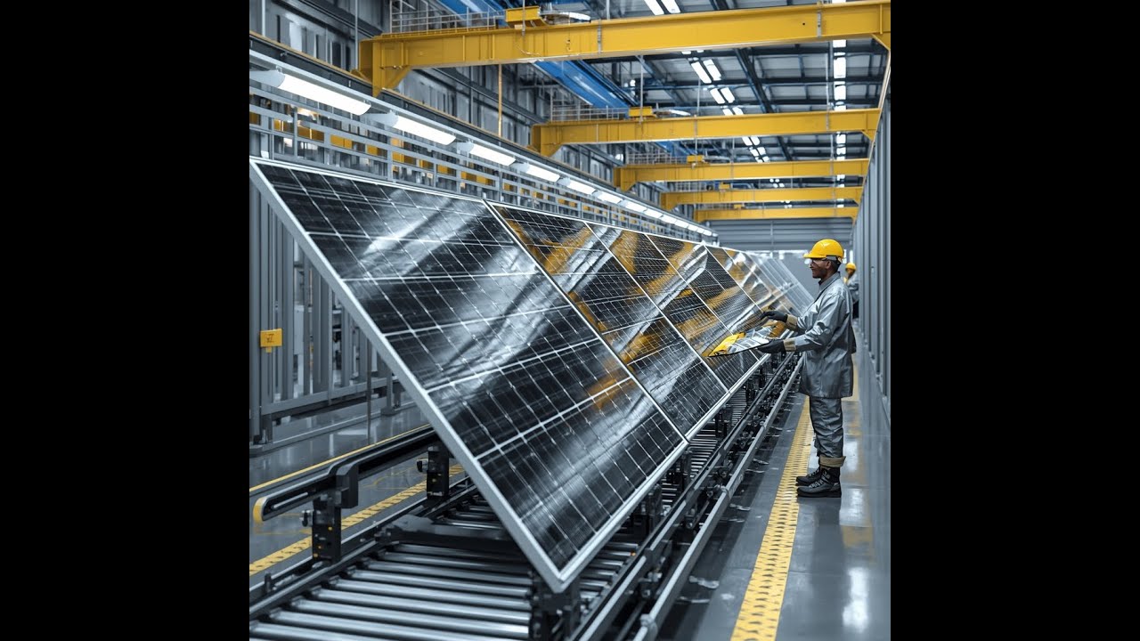Inside a Solar Panel Factory – How Clean Energy Panels Are Made (Full Process)