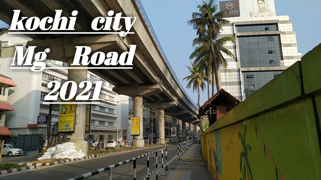 Walking tour around Kochi city, MG road, India, Kerala-2021 part#25,hd