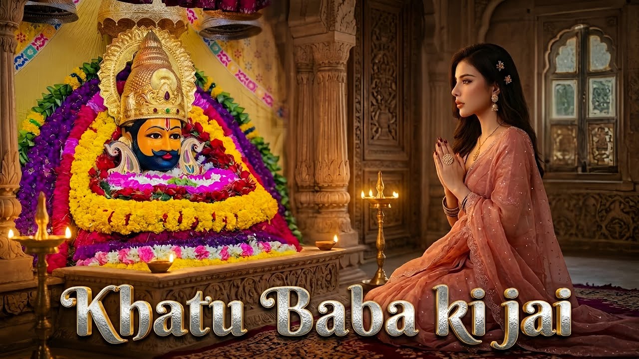 Khatu Shyam Baba Ki Jai 🙌🩵 - Shyam baba bhajan in hindi 😍 - जय खाटू श्याम #bhajan 