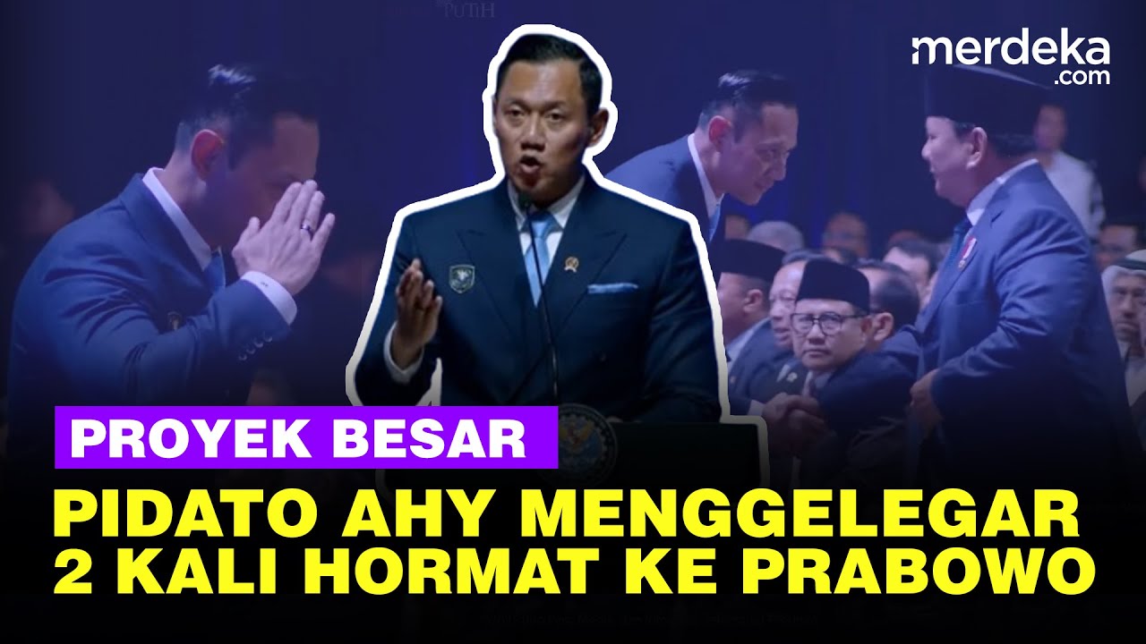 [FULL] Menggelegar AHY Pidato Ungkit Proyek Giant Sea Wall, Sampai 2 Kali Hormat ke Prabowo