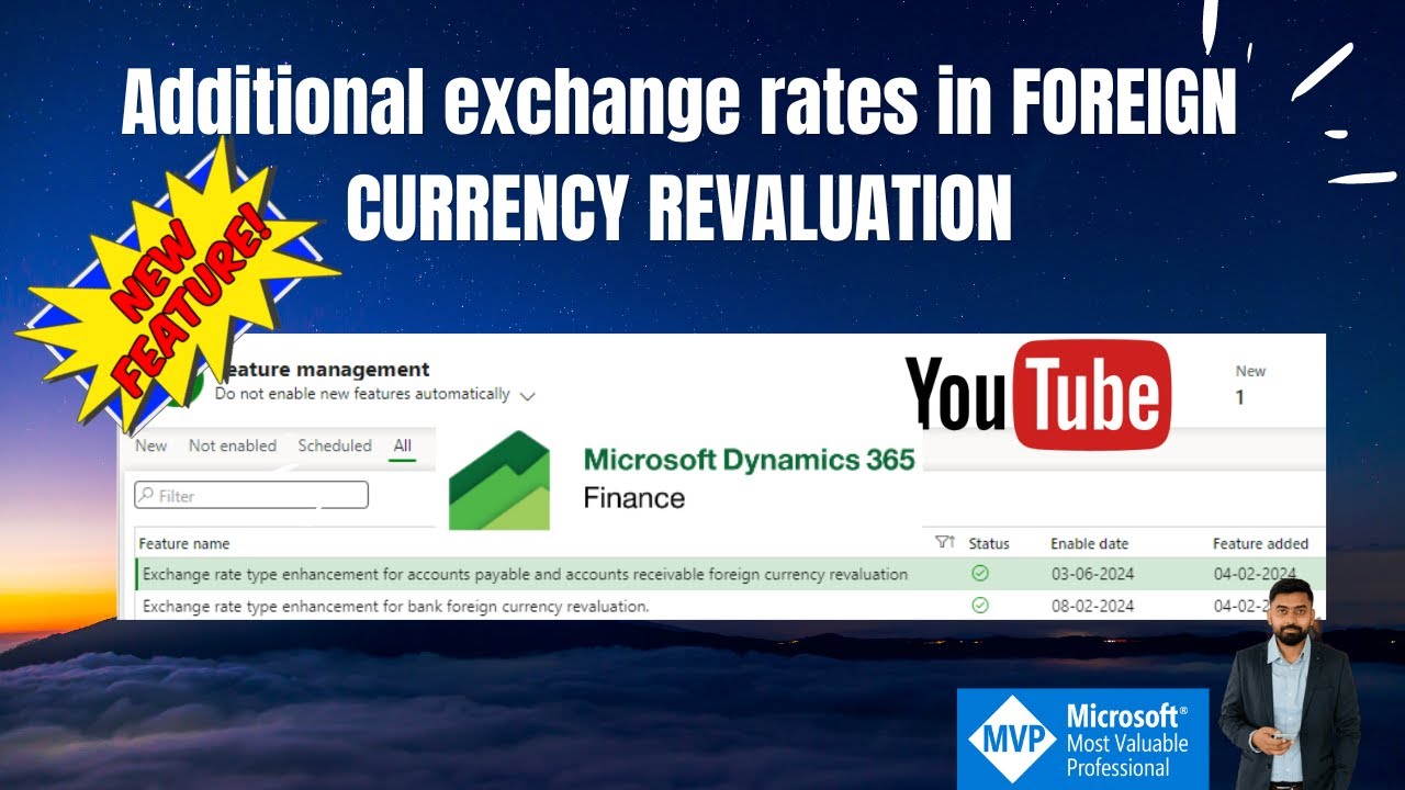 Additional Currency Setup for Foreign Currency Revaluation in Dynamics 365 Finance & Operations