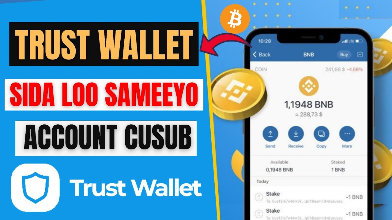 Sida Loo sameesto Trust wallet Account Cusub, Mobilkaaga Ku sameeso Trust wallet Binance ka fudud