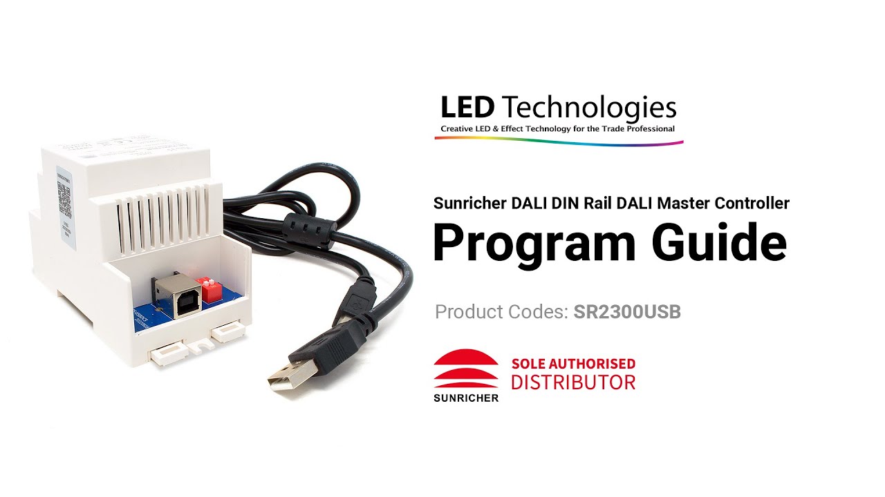 SR2300USB - DALI DIN Rail DALI Master Controller Program Guide
