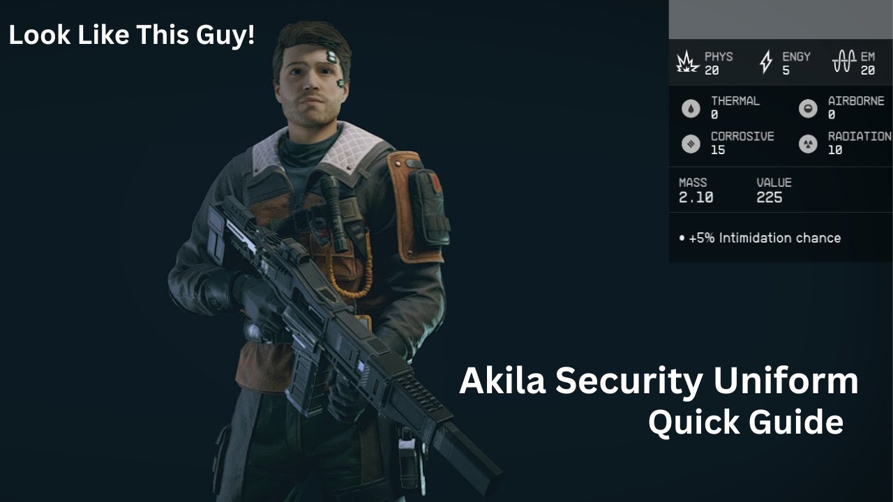 Местонахождение униформы службы безопасности Akila Security - Старфилд
