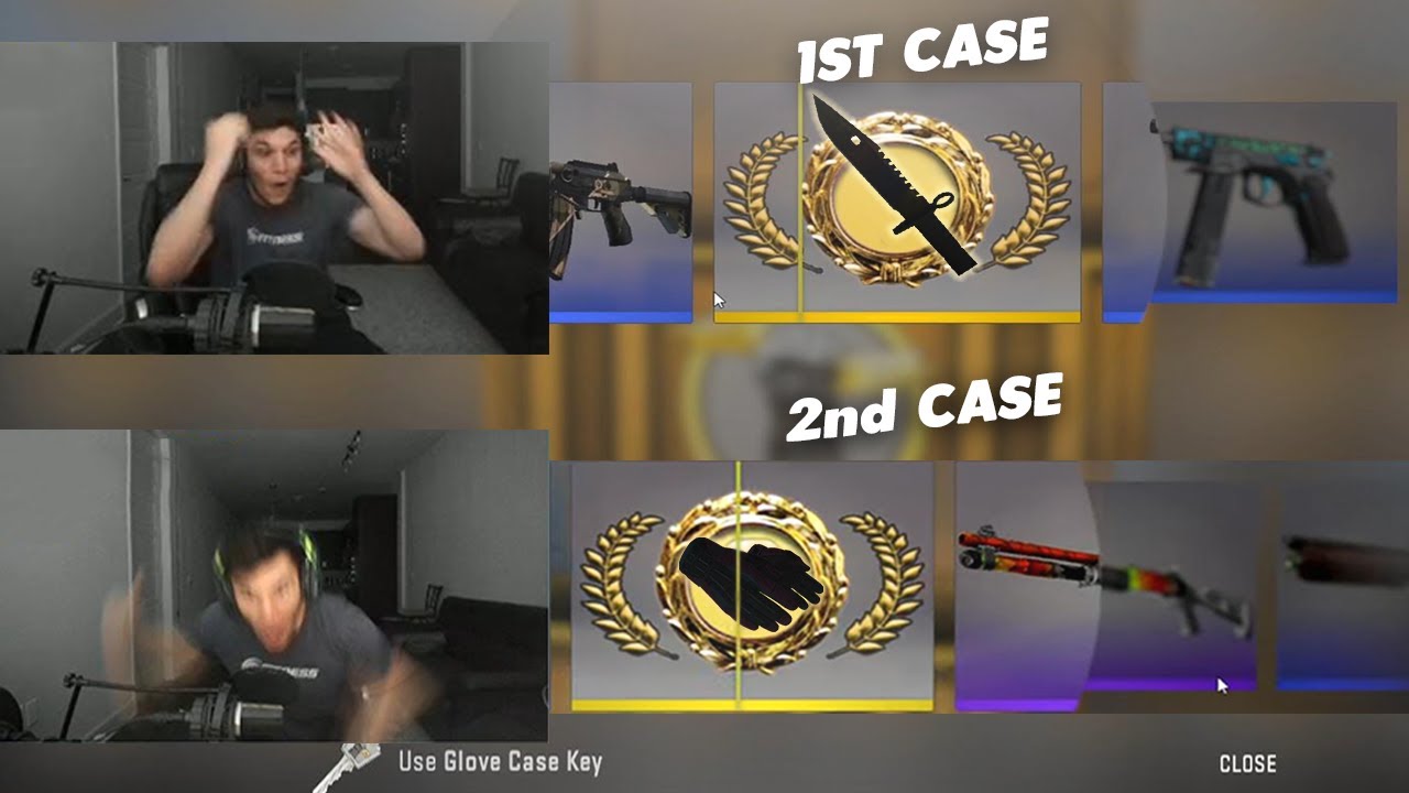He just unboxed a knife and then gloves... in two cases