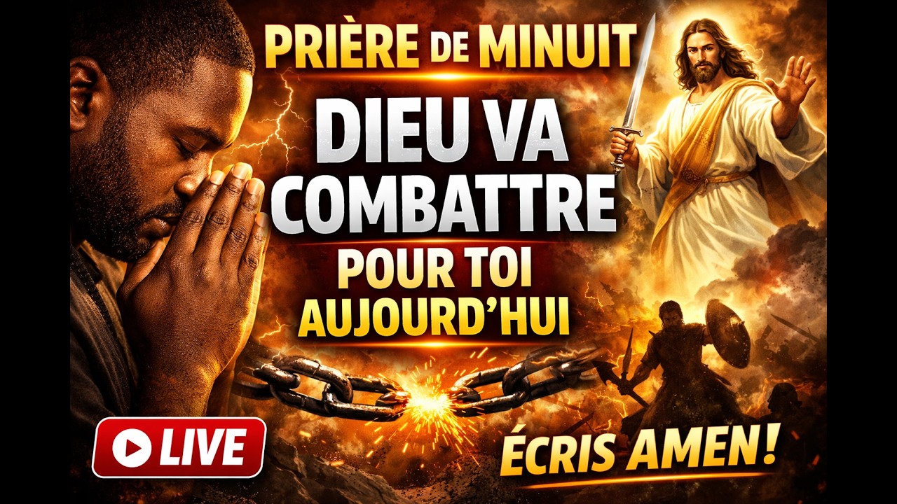 🔴 PRIÈRE DE MINUIT PUISSANTE | Dieu Va Combattre Pour Toi Aujourd’hui 🙏