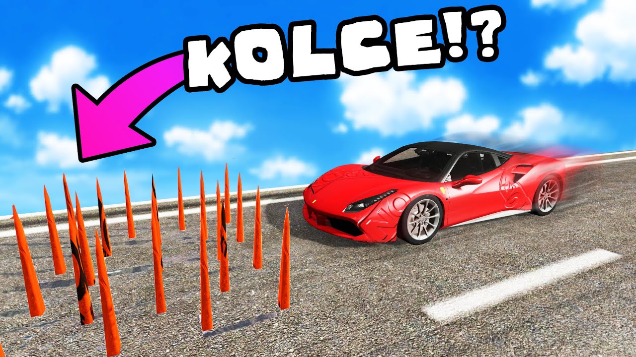 ❄️ SUPER SAMOCHODY KONTRA KOLCE!? | BEAMNG.DRIVE |