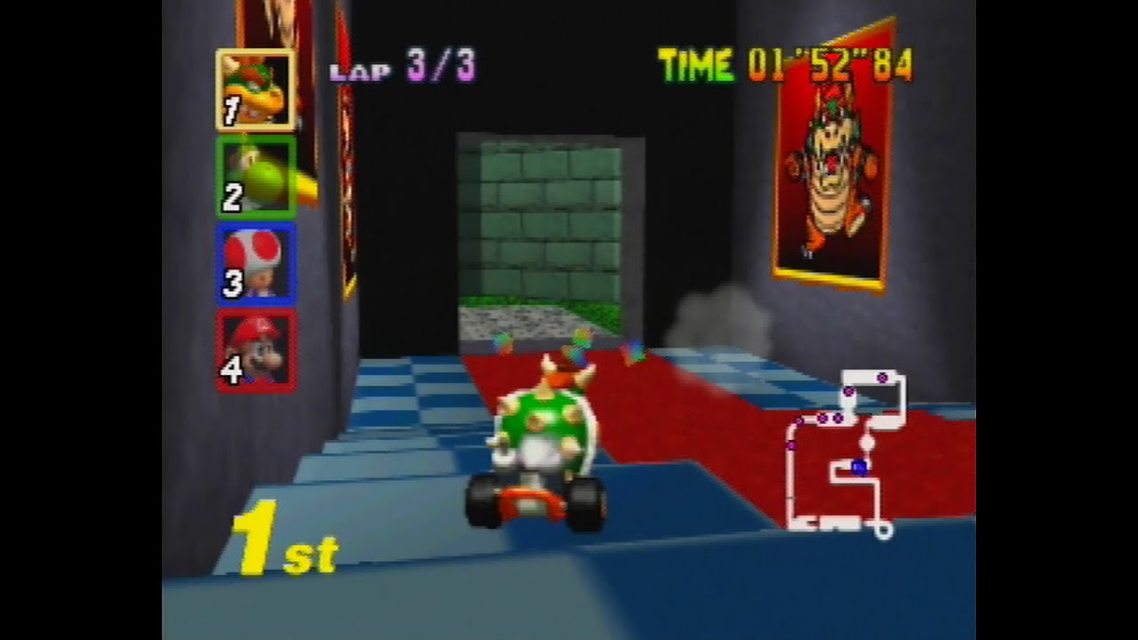 Mario Kart 64 - Bowser's Castle [N64]