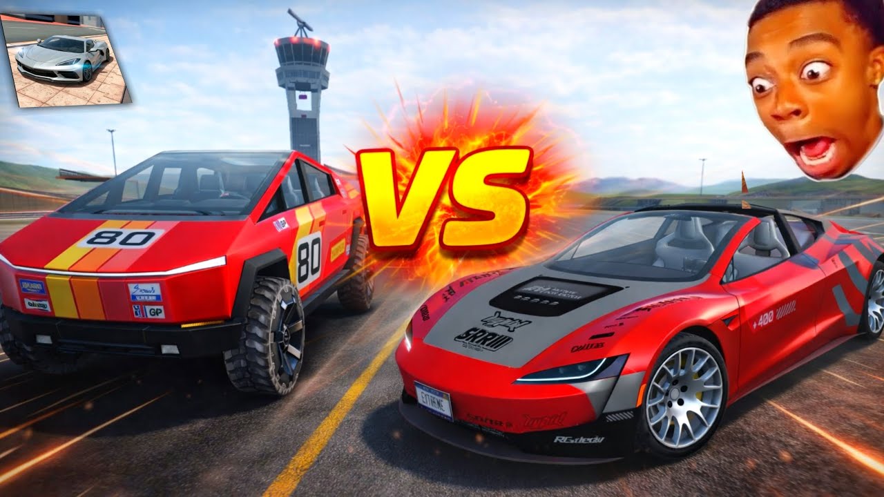 Tesla vs Tesla!🤯 | Cybertruck vs Roadster Comparison! 😱 | Extreme Car Driving Simulator!