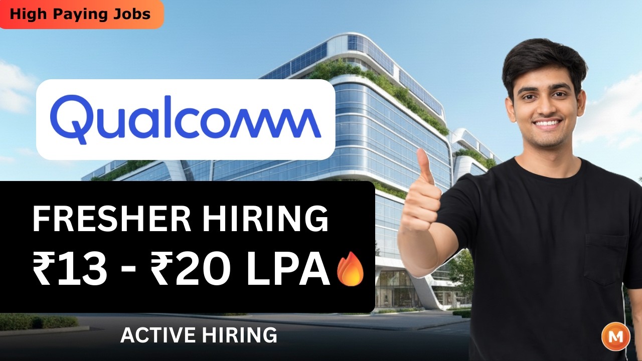 Qualcomm Fresher Hiring 2026 🔥| SDE Internship | Software Engineer Jobs