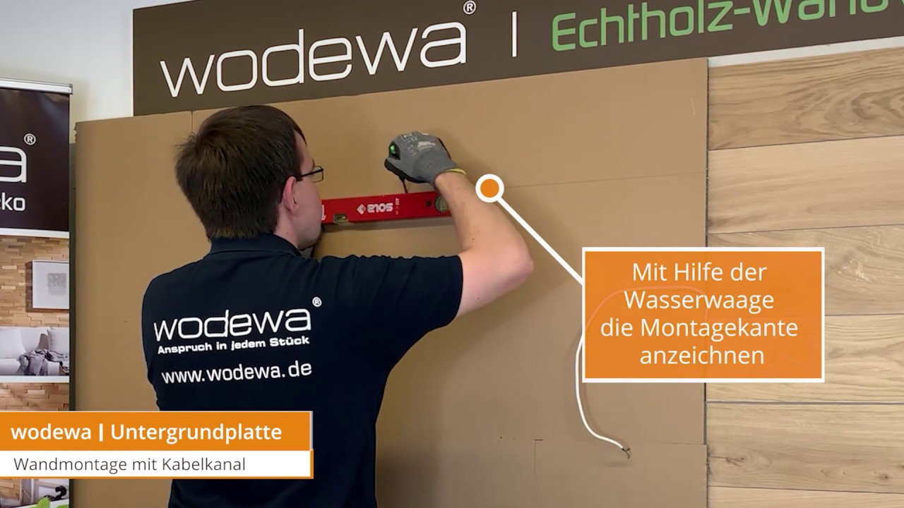 wodewa Untergrund vorbereiten mit Untergrundplatten f&uuml;r Holz Wandverkleidung
