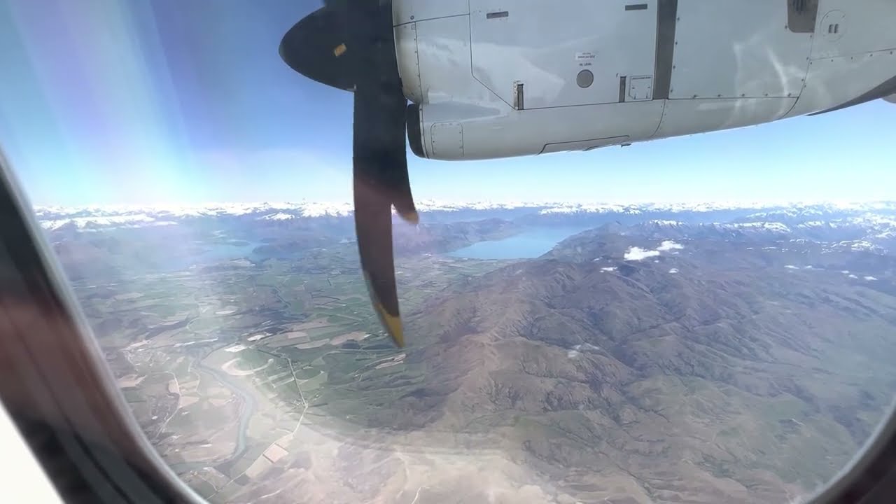 Air New Zealand ATR72 Landing in Queenstown on a GORGEOUS Day!