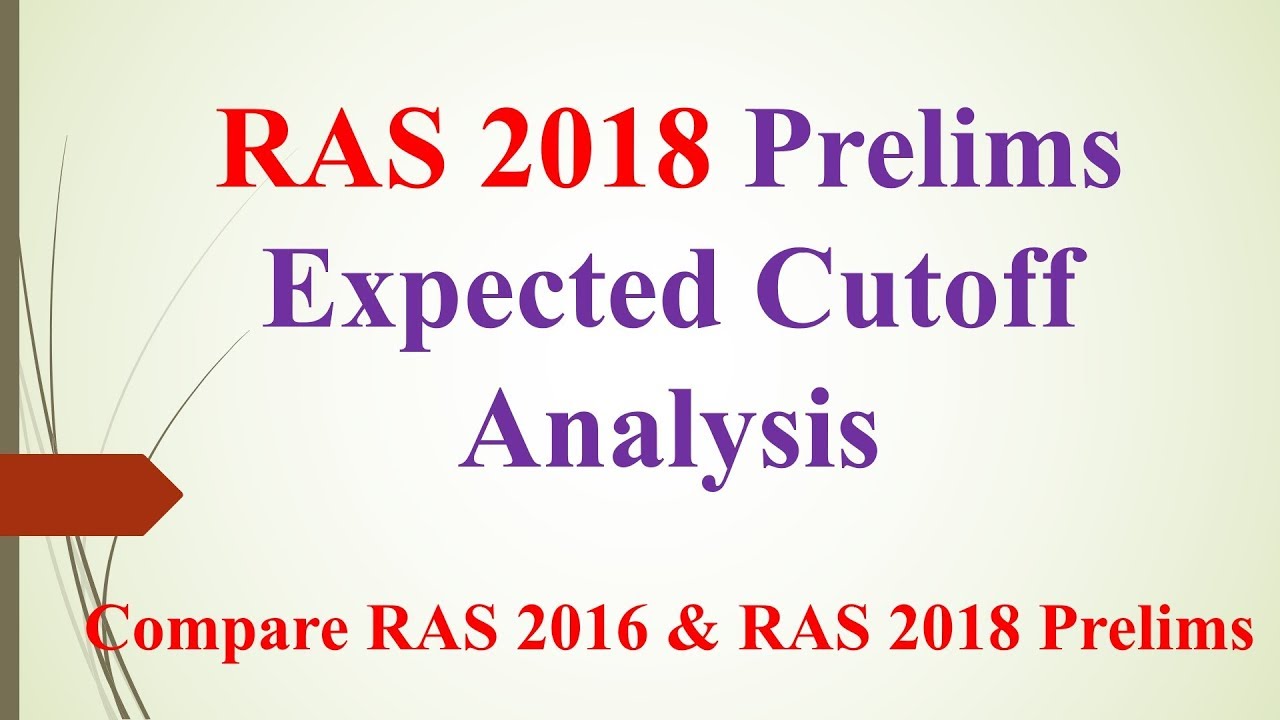 RAS 2018 Pre Expected Cutoff