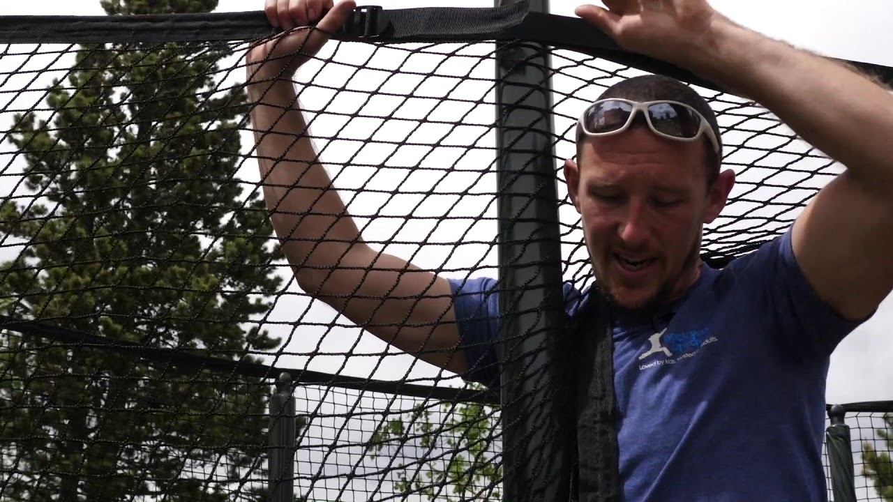AlleyOOP 10x17 Rectangle Trampoline- Assembly, Part 4: Safety Enclosure Net