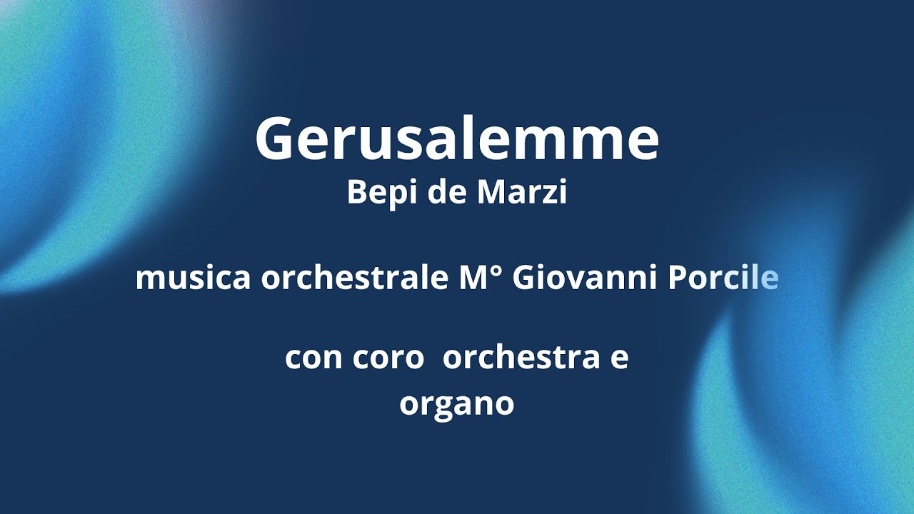 Gerusalemme di Bepi De Marzi