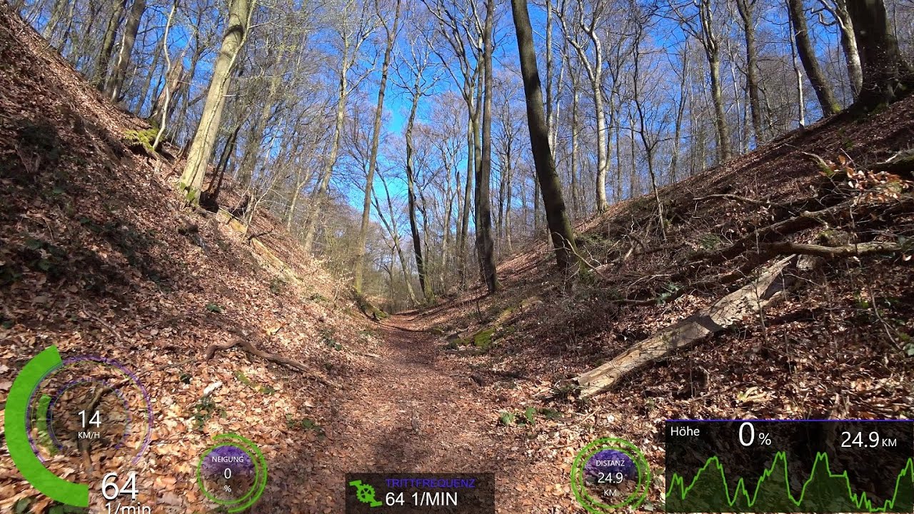 Garmin Mountain Bike Cycling Video for Indoor Training 75 Minute Intervall Workout 4K