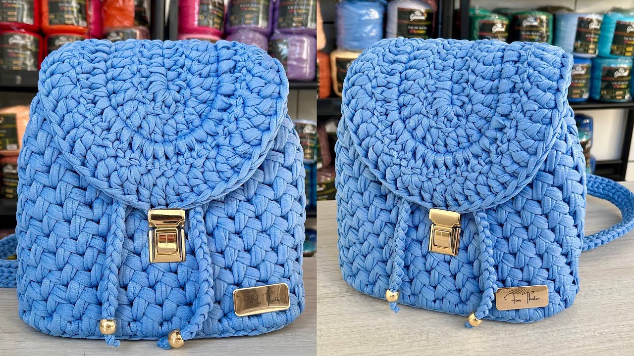 Faça Sua Própria Mochila De Crochê - Crochet Bag/ crochê com fio de malha