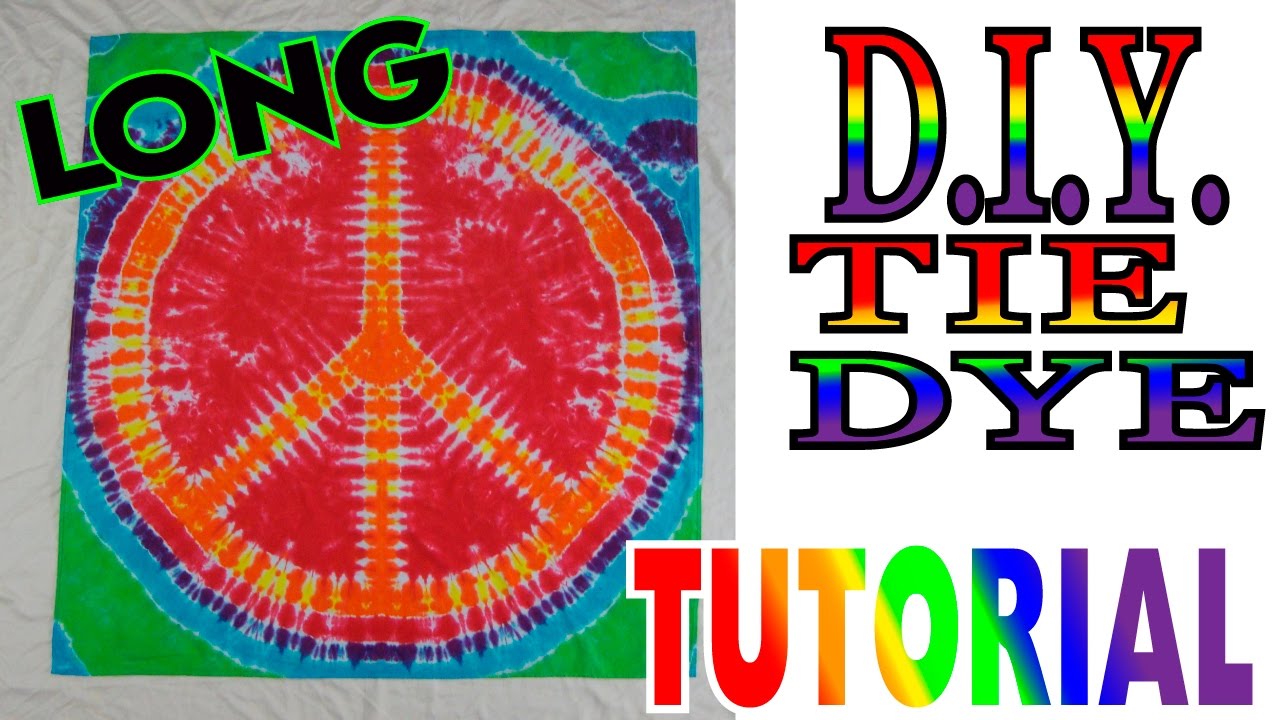 DIY Tie Dye Peace Sign Tapestry [Full Tutorial]