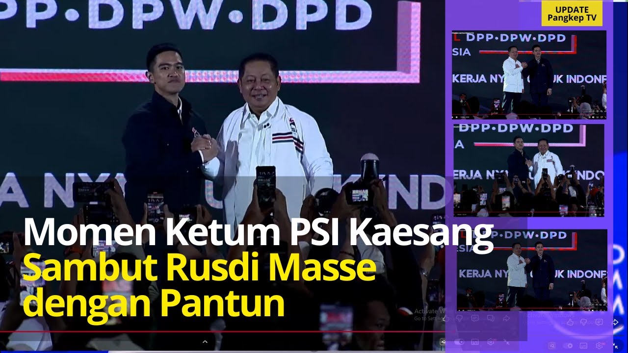 Rakernas PSI di Makassar, Momen Ketum PSI Kaesang Sambut Rusdi Masse dengan Pantun