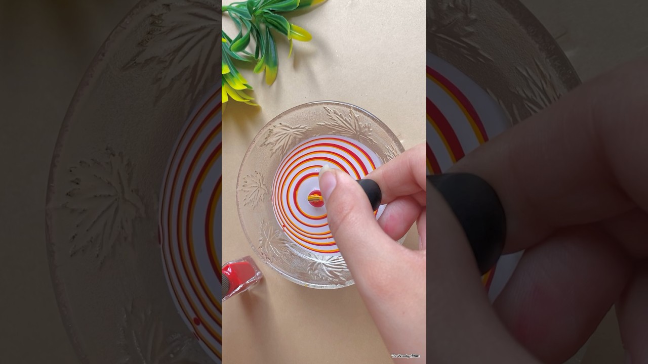 💅😍Count the drops💦 Water marble nail art 