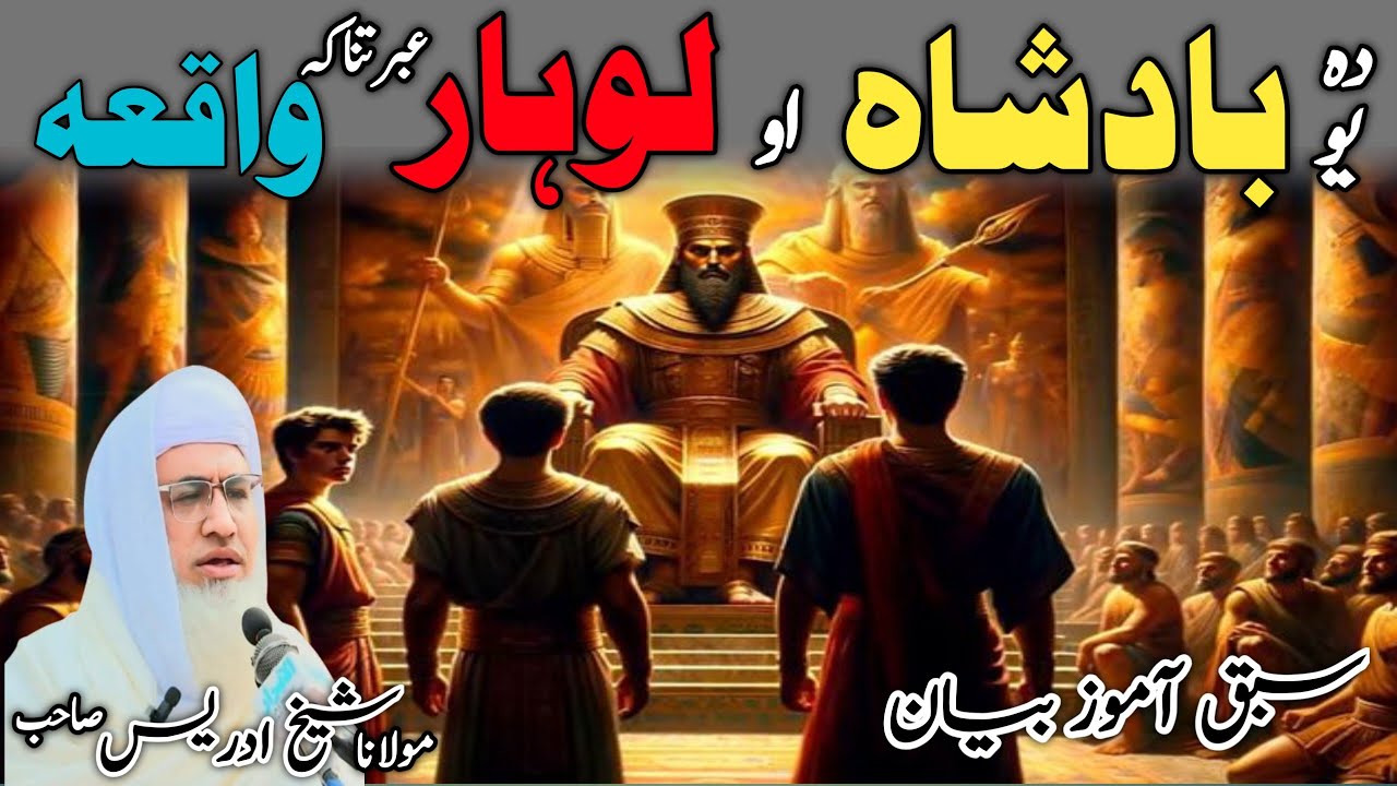 Poshto Bayan | Molana sheikh Idress Sib | Islamicstories | Islamicvideo | یو بادشاه او لوہار واقعہ |