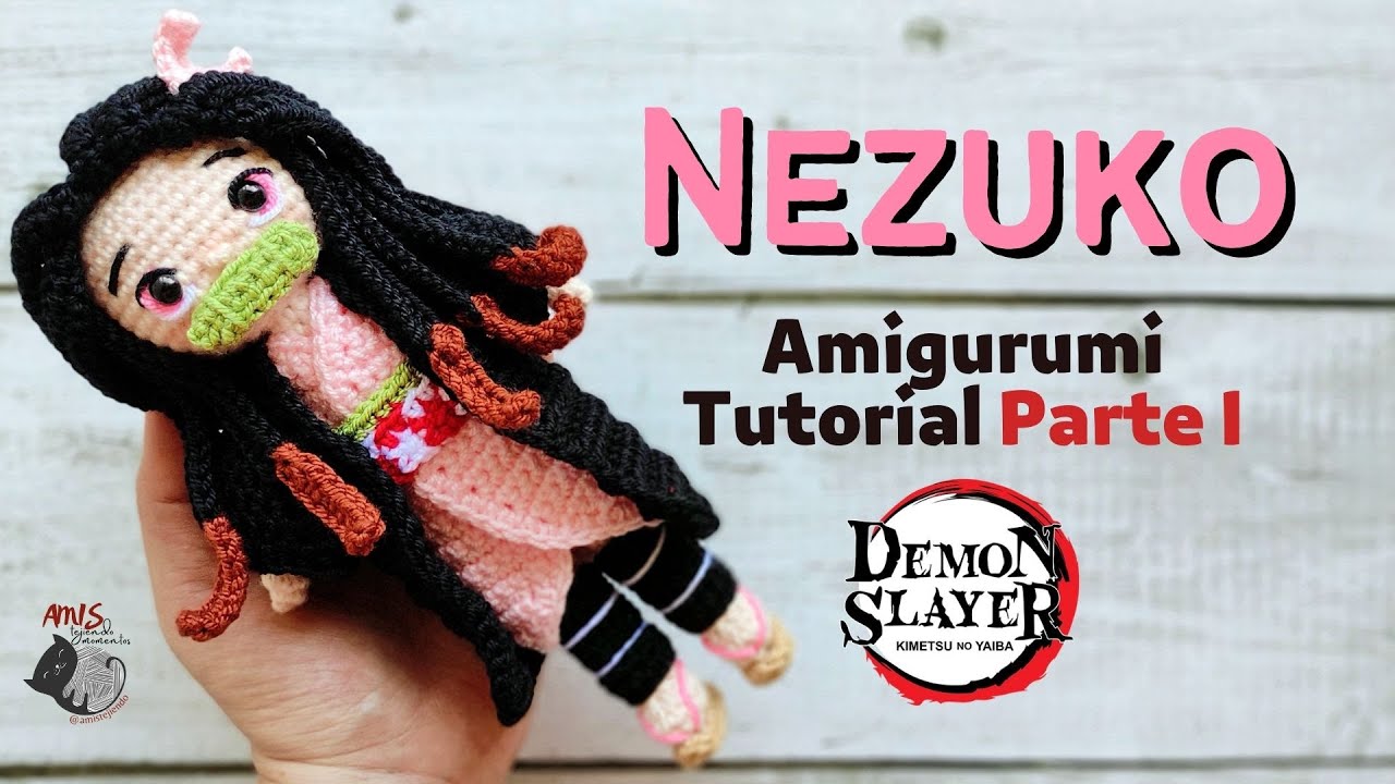 Nezuko Amigurumi Tutorial | Parte 1 | Demon Slayer | Amis Tejiendo Momentos ENG/SPA Subs