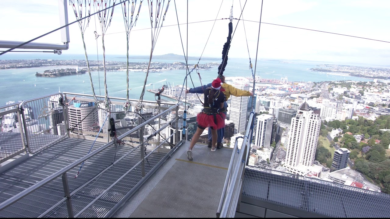 My bungy jump off the Auckland Skytower