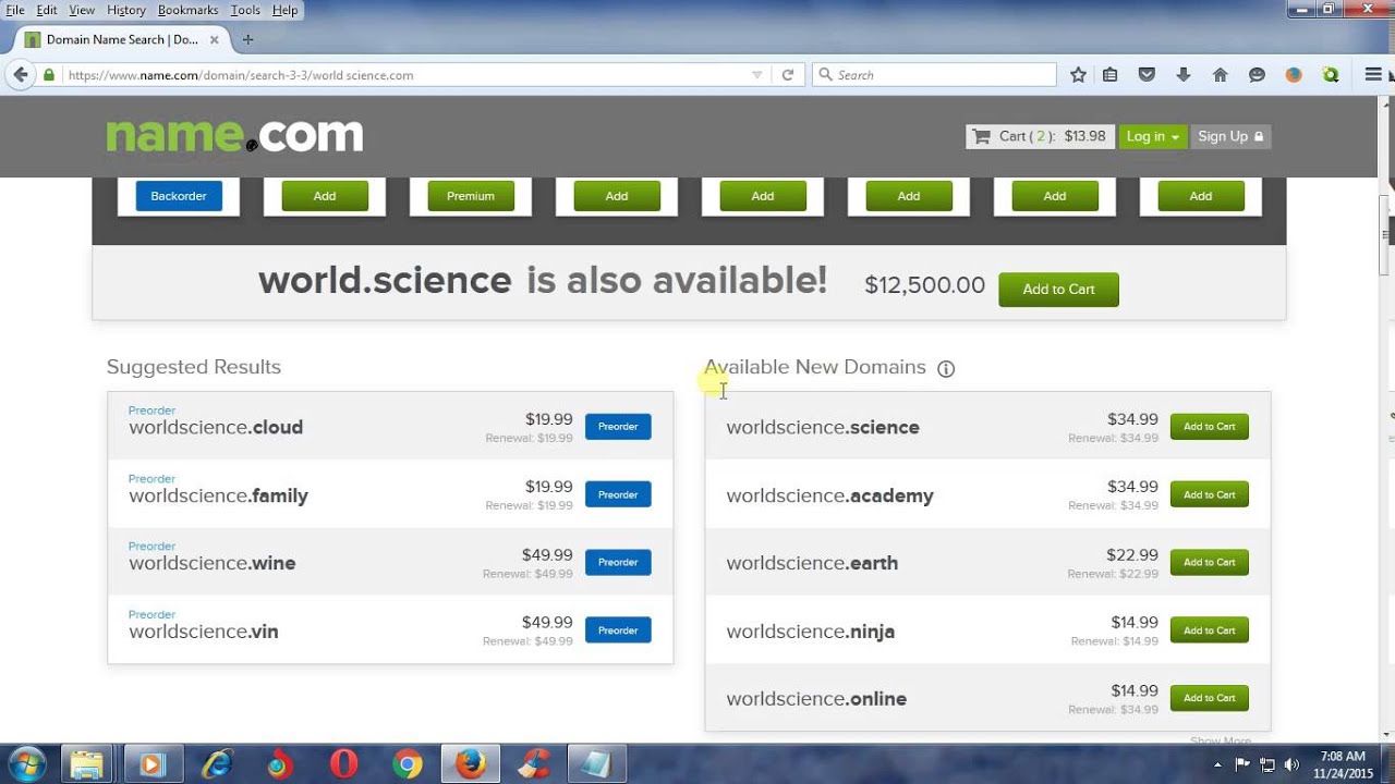 How to register domain from name.com part-3