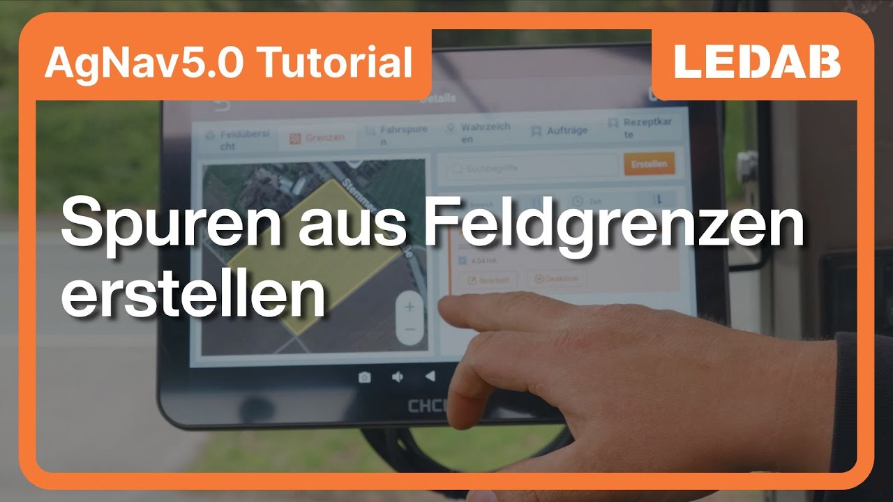 CHCNAV AgNav5.0 Tutorial: Spuren aus Feldgrenzen erstellen