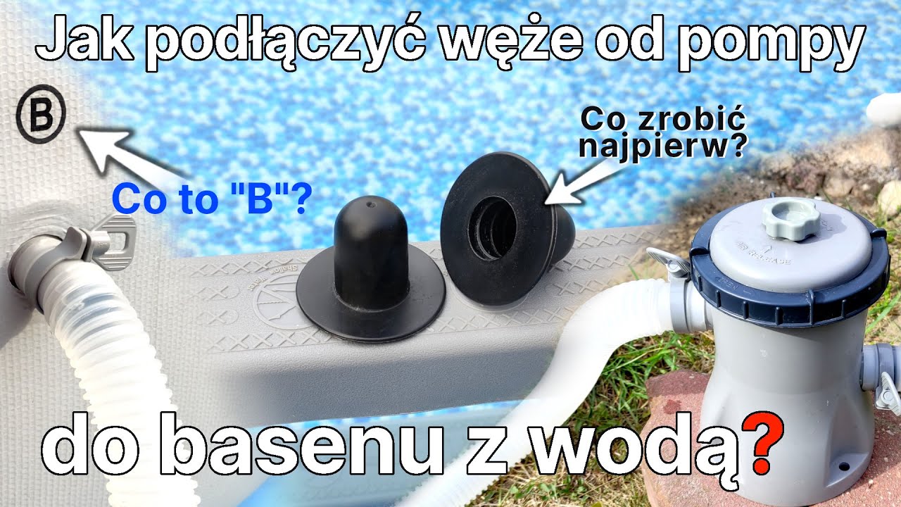 Jak podłączyć węże od pompy do basenu z wodą? Co jeśli nie ma oznaczeń A i B?- Ogród 59